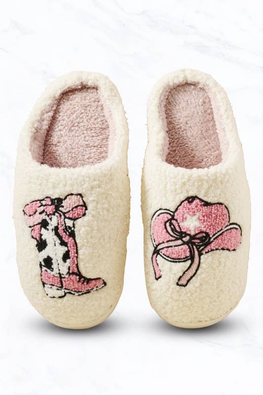 Western Boots and Hat Home Slippers