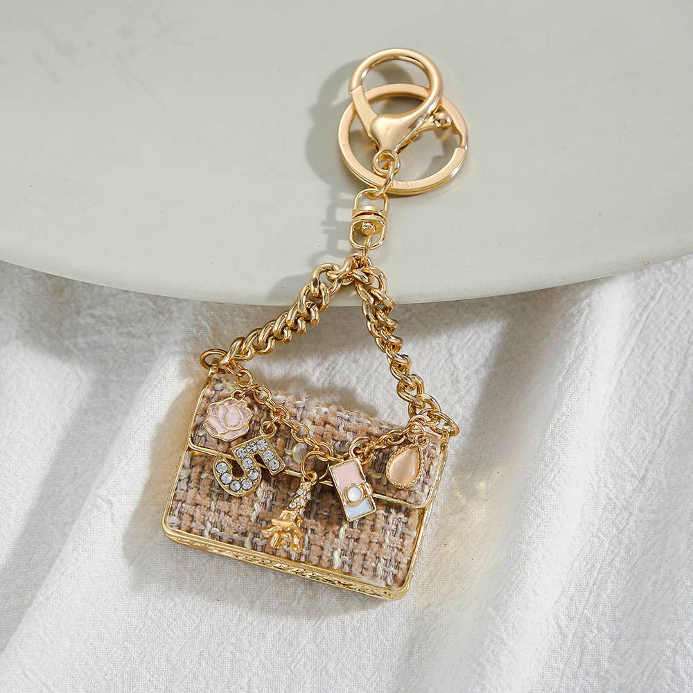 Small Fragrant Wind Metal Bag Keychain