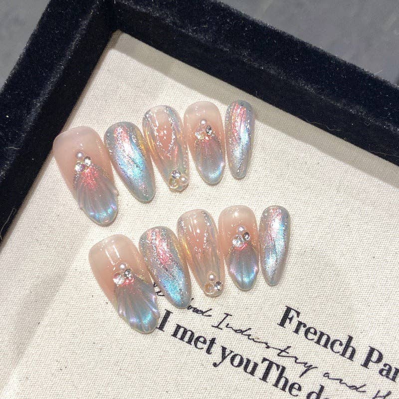 Hand Made Snake Press on Nails E102