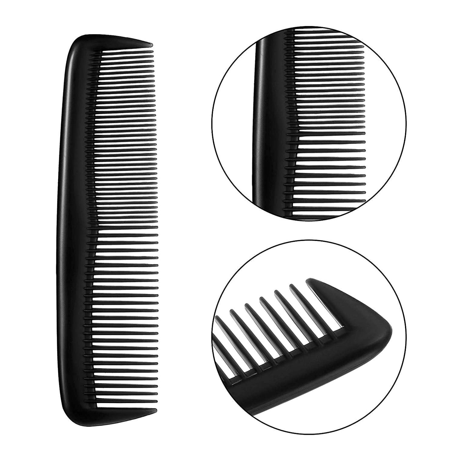 Unbreakable Pocket Combs Hair Care - (Black) Pack of 15