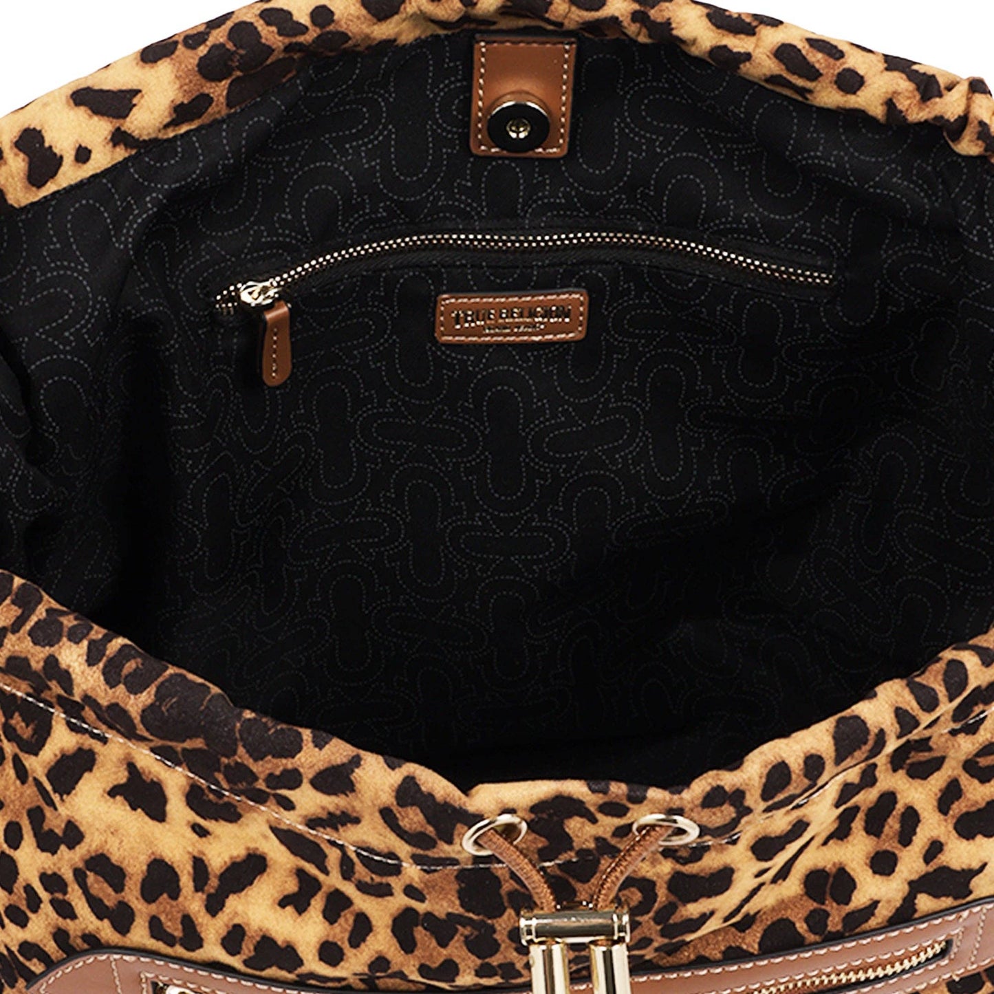 True Religion Leopard Print Soft Hobo Bag