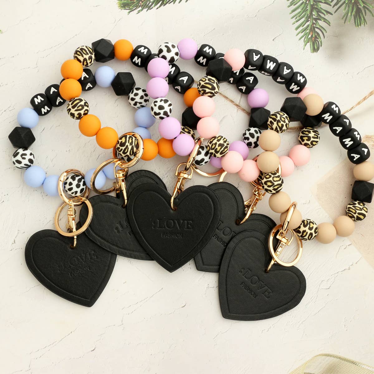 2024 NEW BRACELET SILICONE BEAD KEYCHAIN_CWMM1292