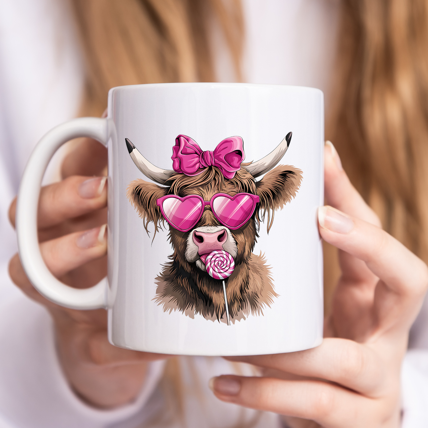 Highland Cow Valentines Day Mug