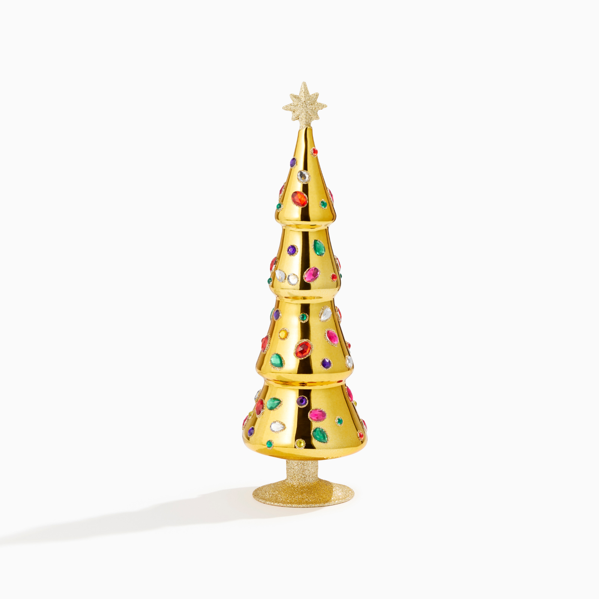 Gold Grand Jewel Glass Christmas Tree - Small