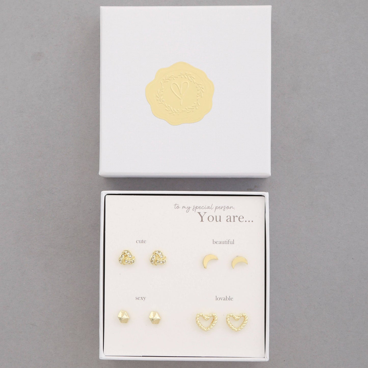 MOON MULTI SHAPE ASSORTED EARRING SET, ABE 10054