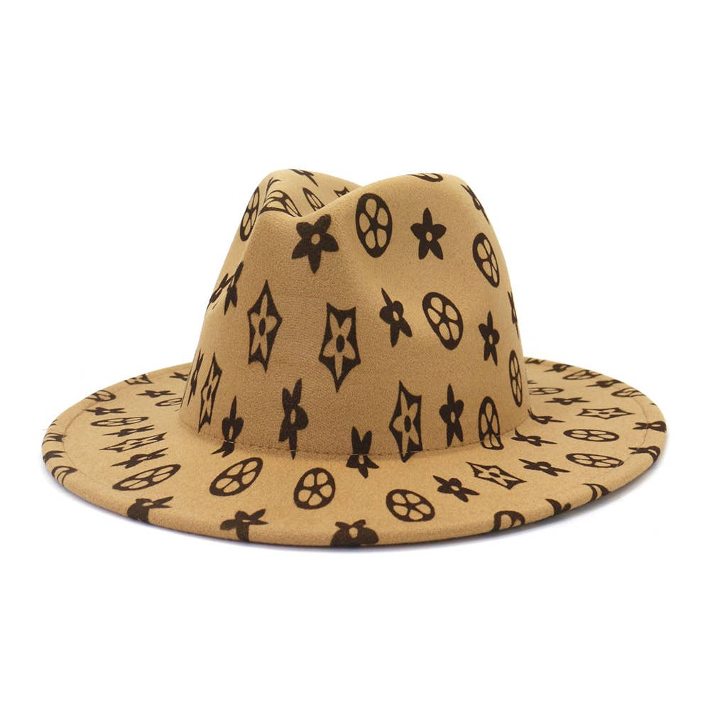 New Fashion Pattern Flat Brimmed Jazz Hat