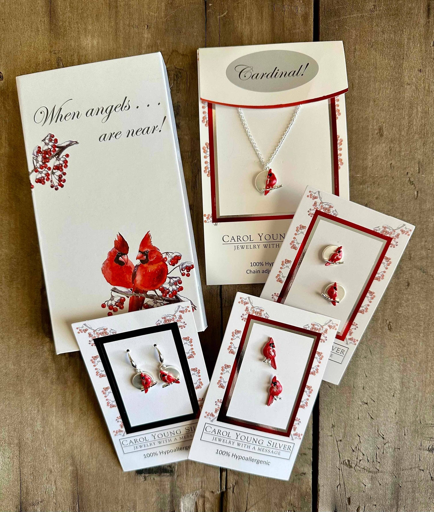 Cardinal Jewelry Petite on Branch/ Disk Necklace Jewelry