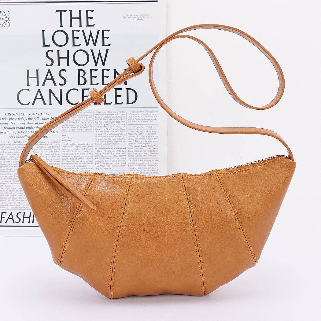 Faux Leather Croissant Bag