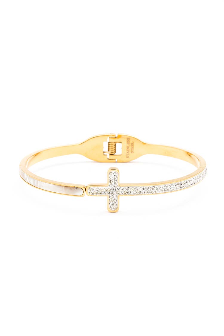 Stainless Steel Cross Iconic Bangle