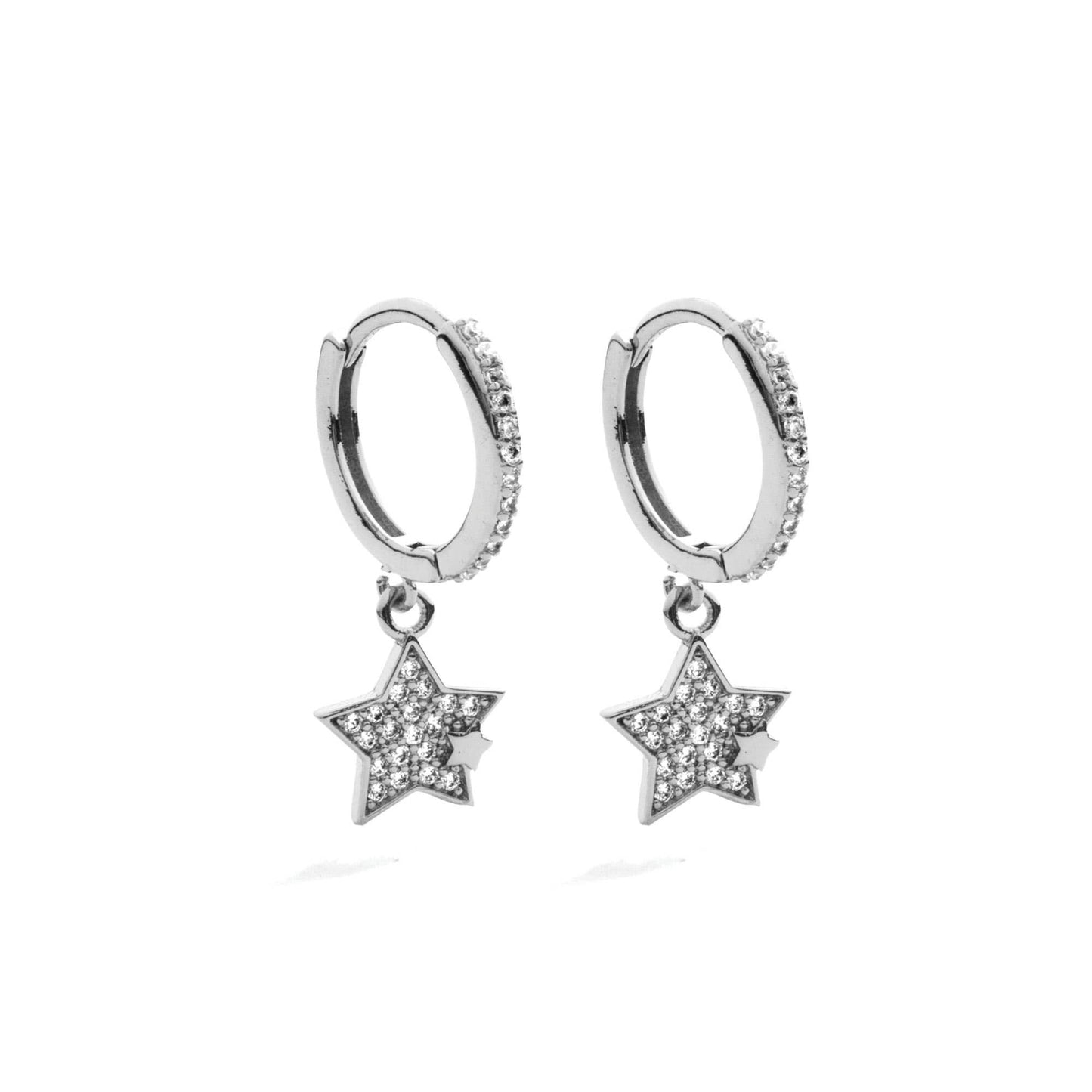 SALE - Pave Huggies, Star