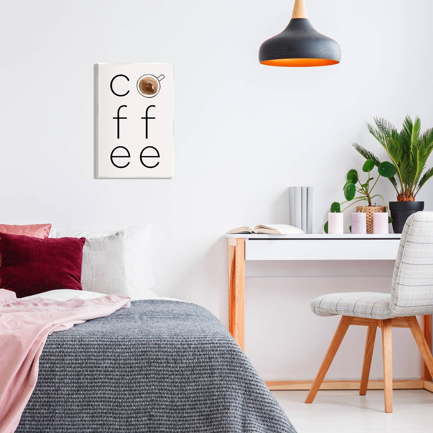 Coffee Text & Mug Plaque Art