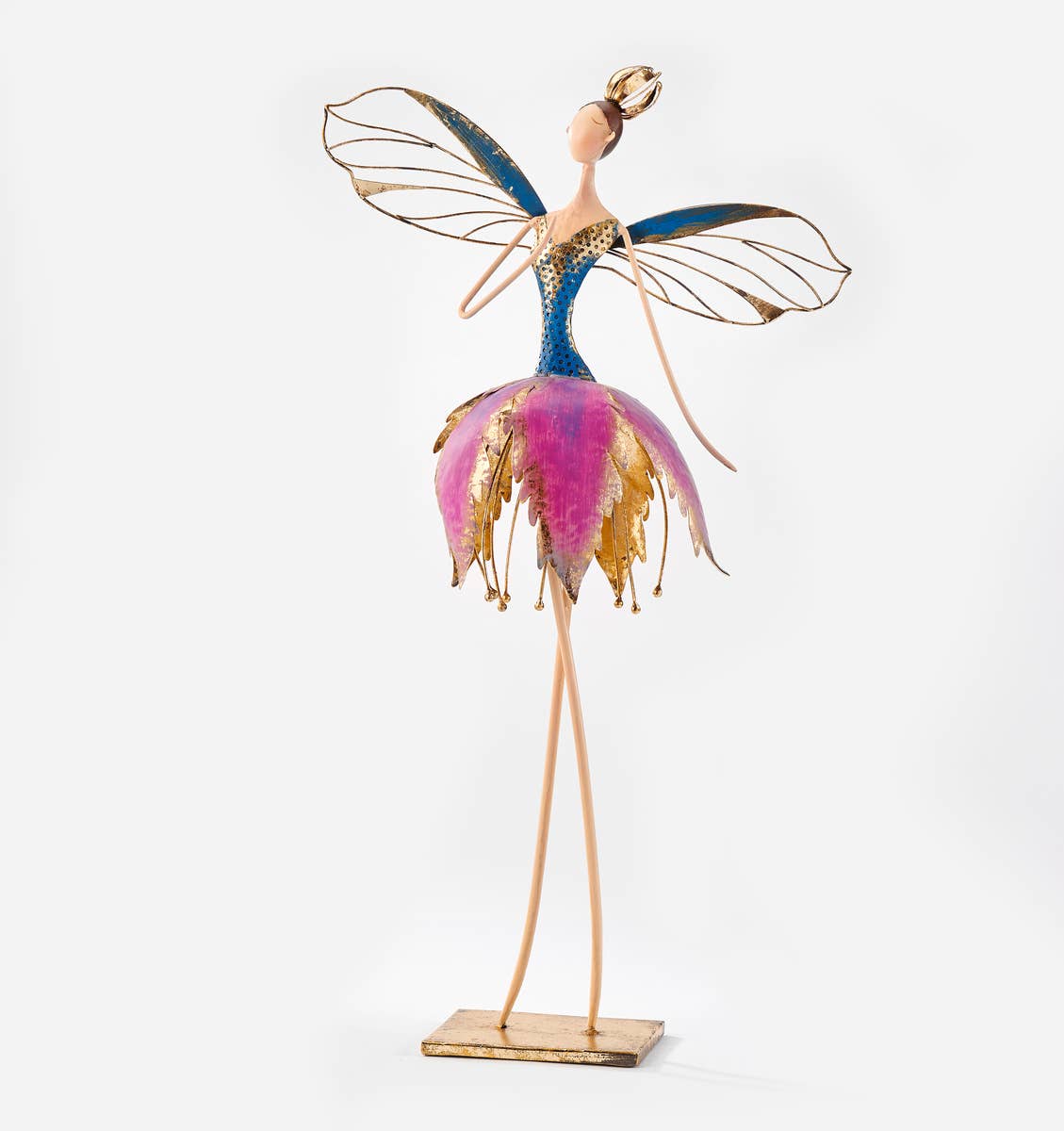 Metal Fairy Table Decor Pink/Blu