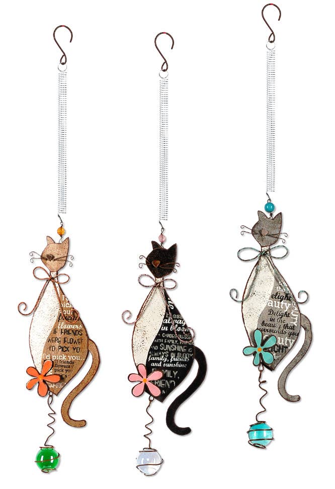 Cat Bouncy 3 Asst Ornament