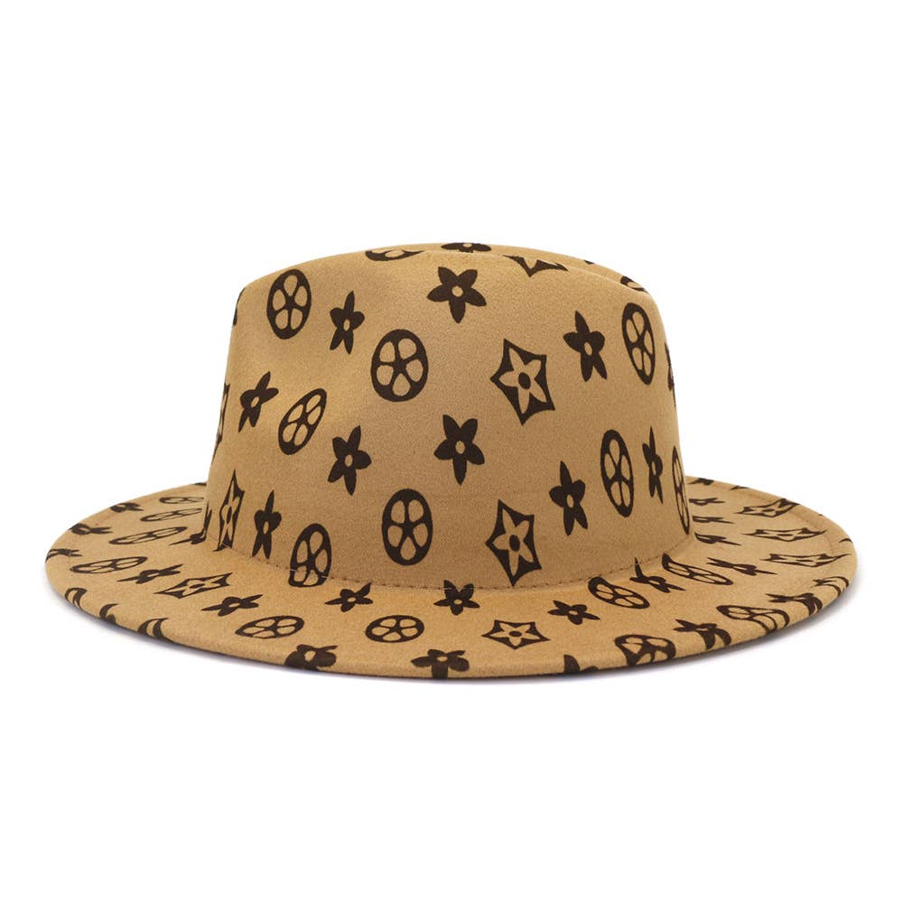New Fashion Pattern Flat Brimmed Jazz Hat