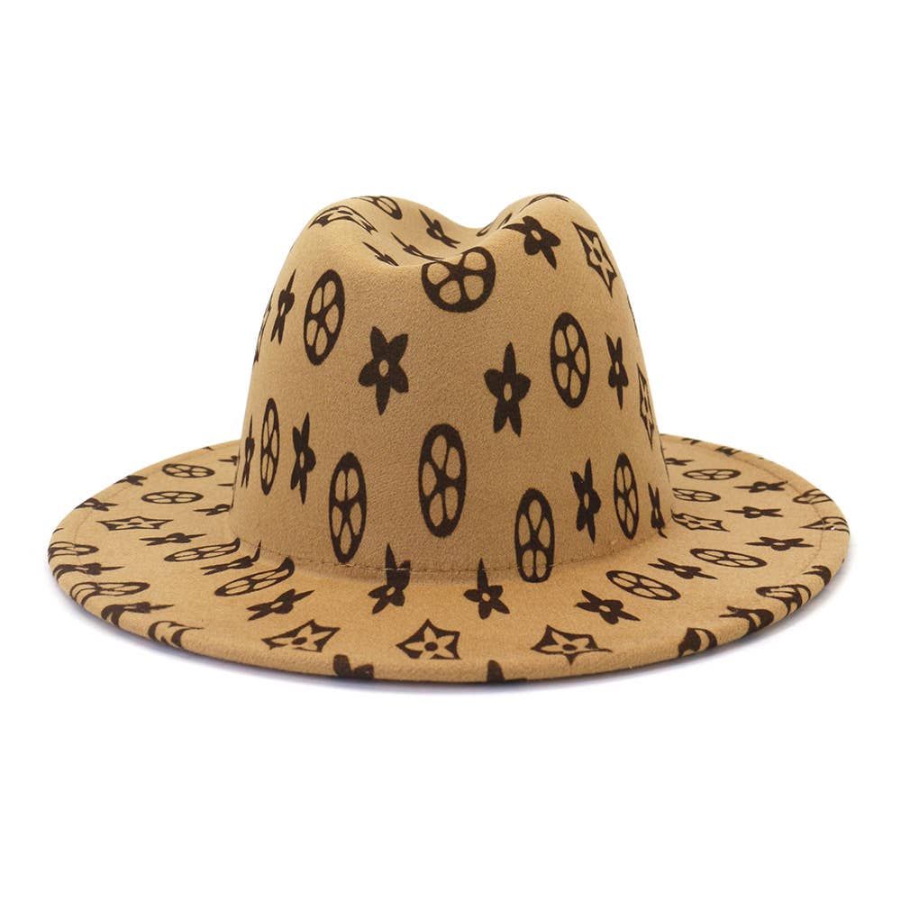 New Fashion Pattern Flat Brimmed Jazz Hat