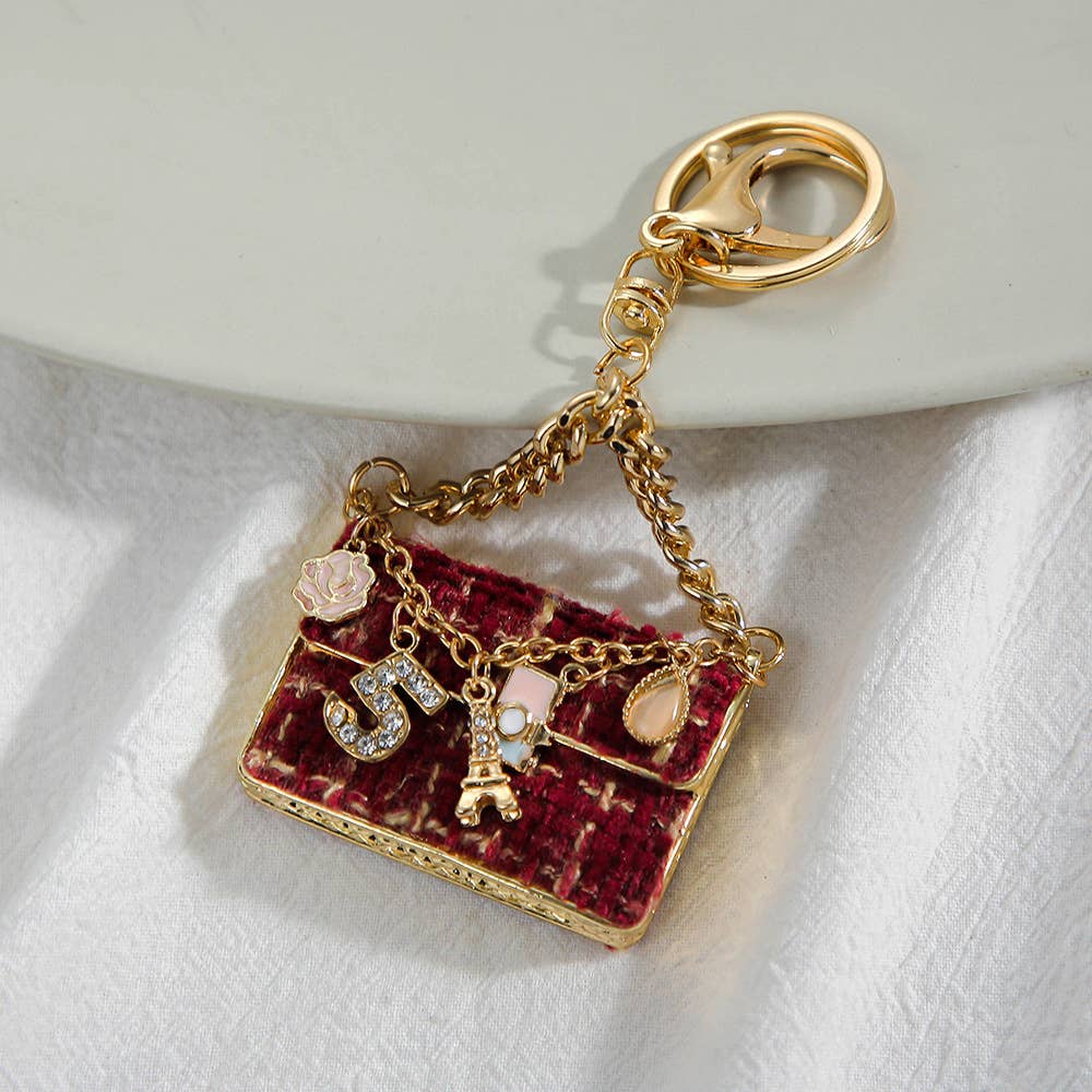 Small Fragrant Wind Metal Bag Keychain