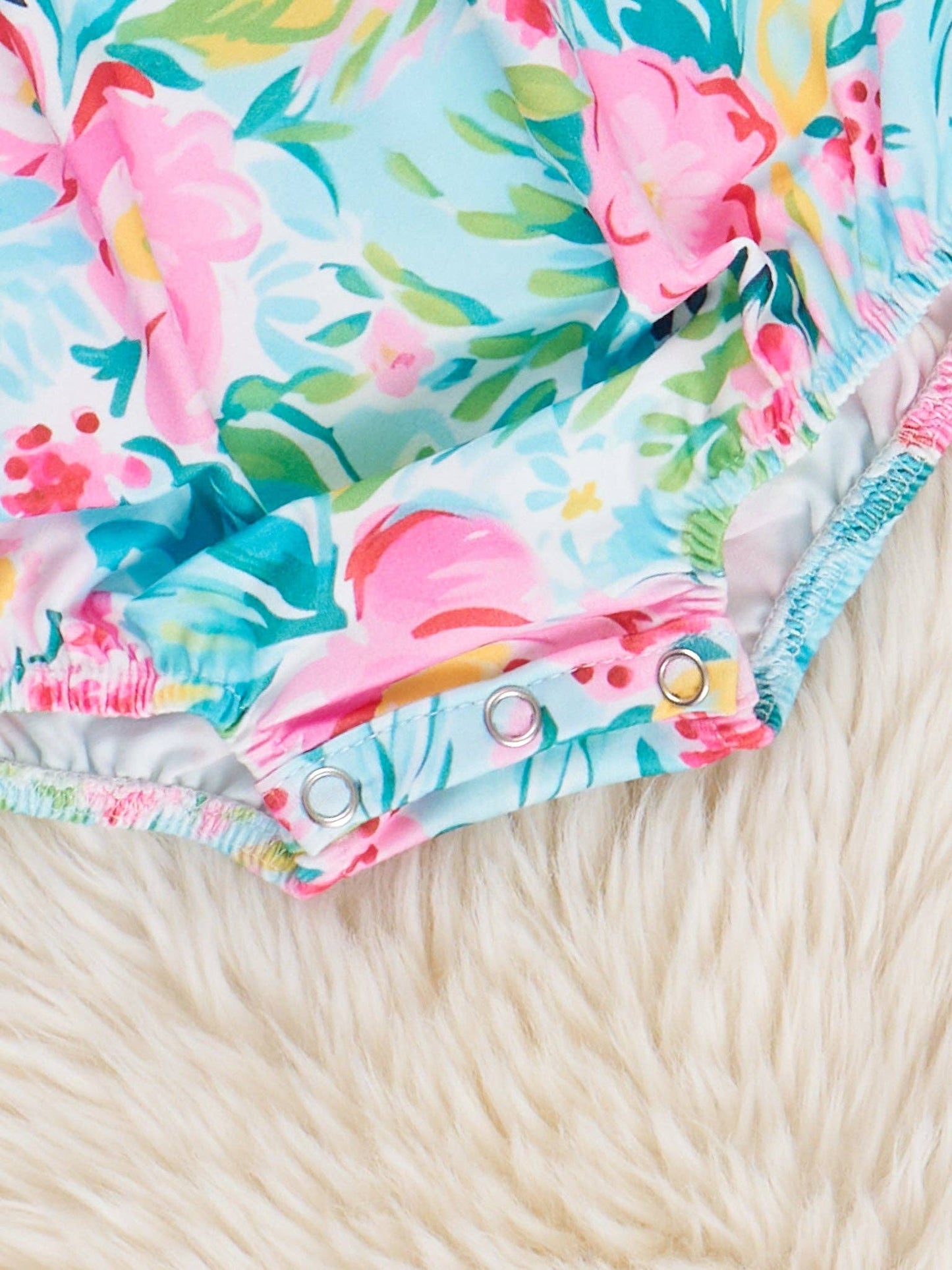 Fruity Summer Garden Smocked Bubble Romper
