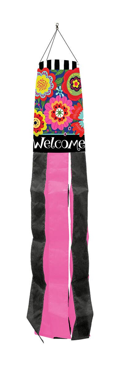 Bright Blooms Windsock Wind Twister