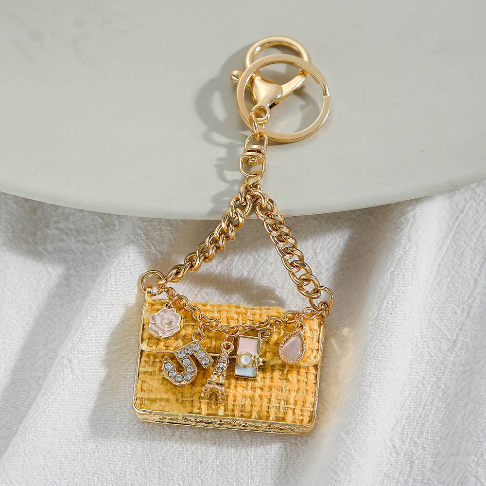 Small Fragrant Wind Metal Bag Keychain