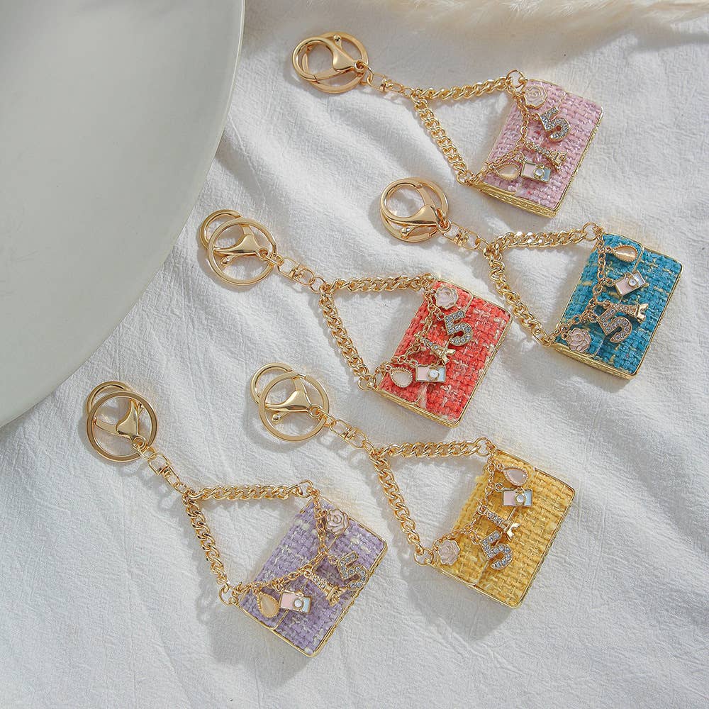 Small Fragrant Wind Metal Bag Keychain