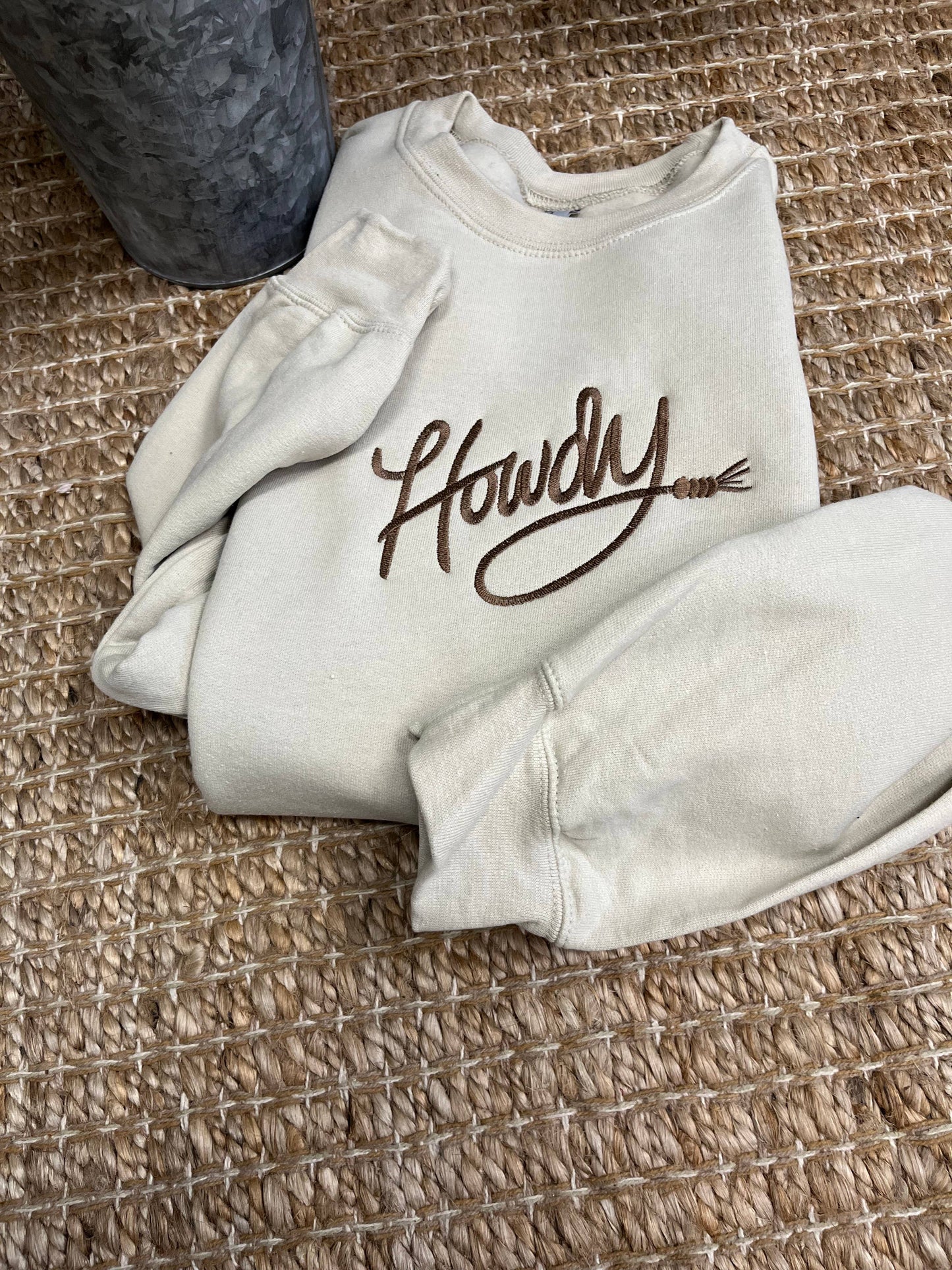 Howdy Embroidered Crewneck Sweatshirt