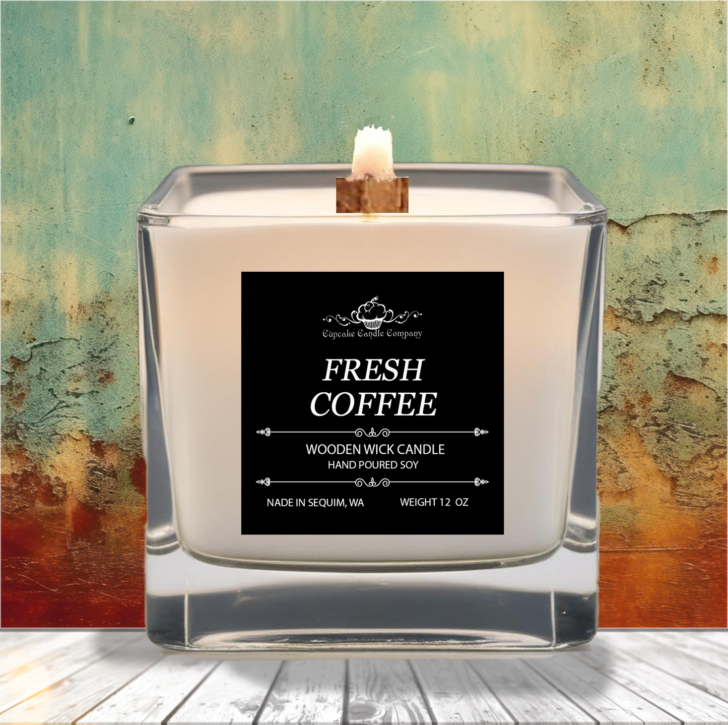 Men's Collection Fresh Coffee Wood Wick Candle