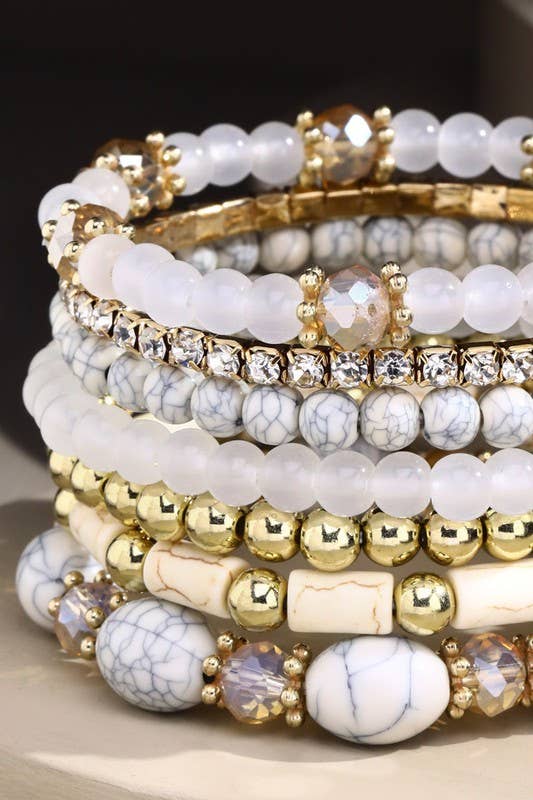 Multi-Beaded Stretch Bracelet