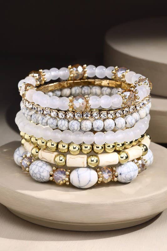 Multi-Beaded Stretch Bracelet
