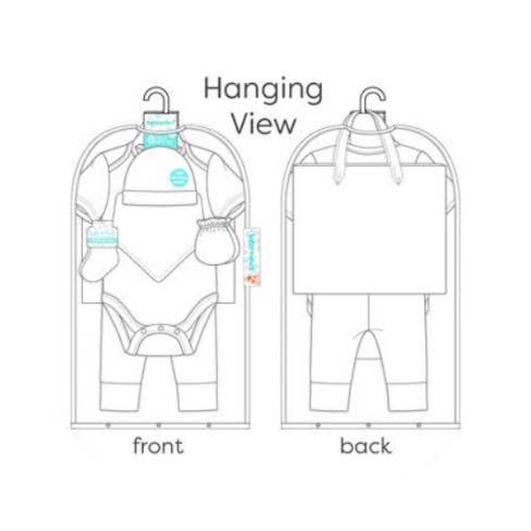8 Pcs Hanging Baby Gift Set Bodysuit Leggings Bib Mitten Cap