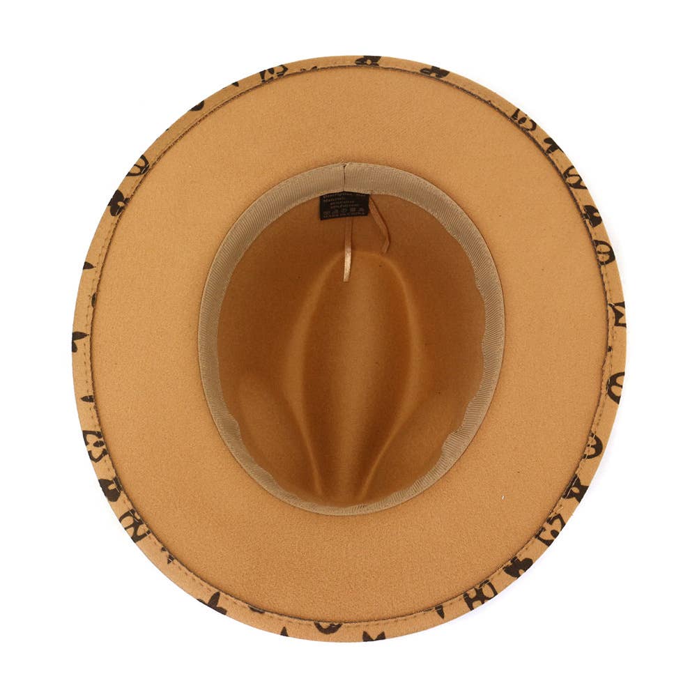 New Fashion Pattern Flat Brimmed Jazz Hat