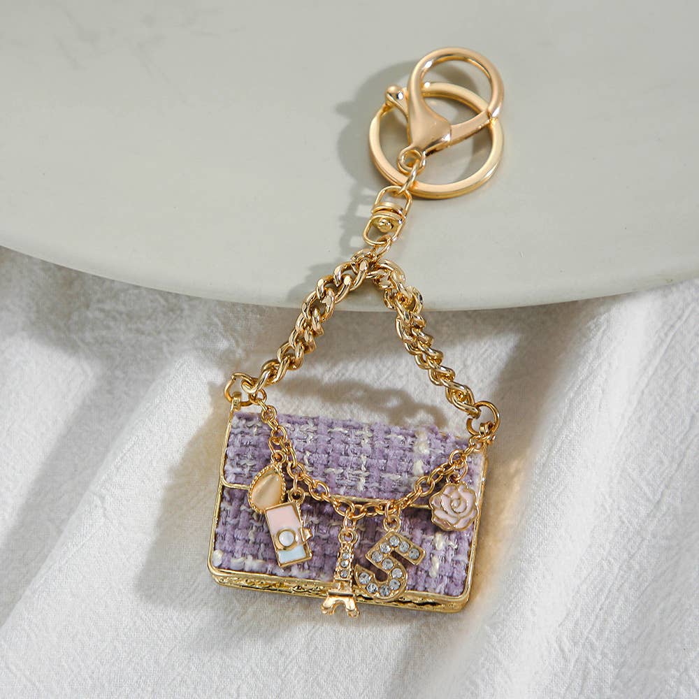 Small Fragrant Wind Metal Bag Keychain