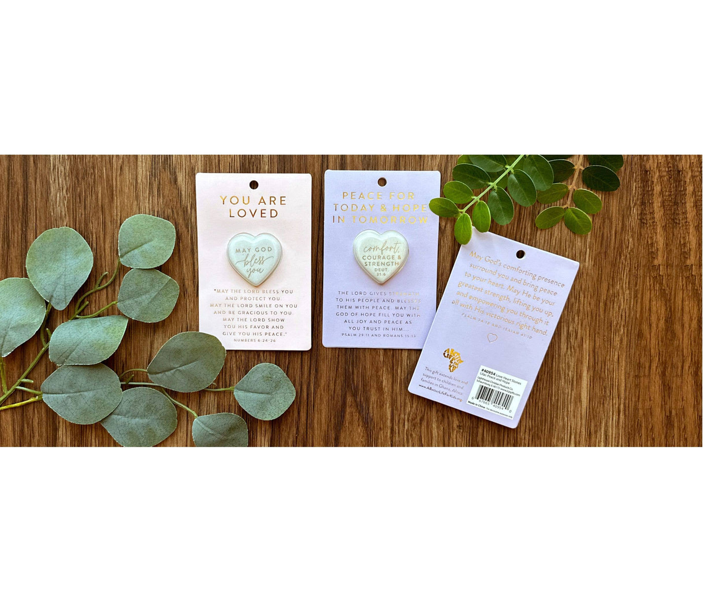 LCP Heart Stone Card Peace For Today