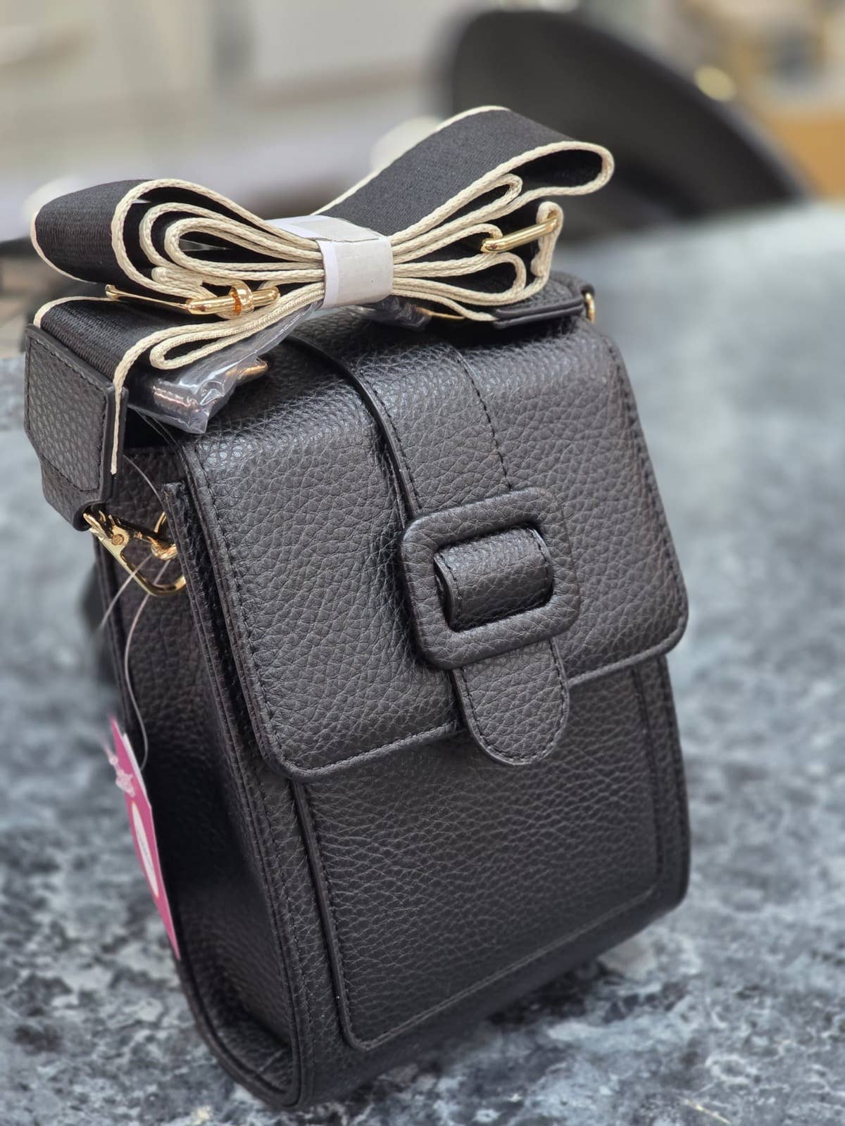 Buckle Flap Cell Phone Crossbody Bag