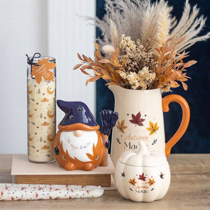 Autumn Magic Ceramic Fall Flower Jug