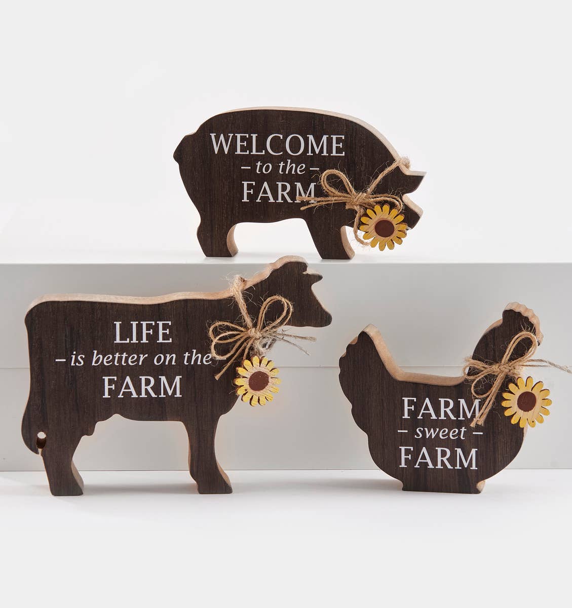 MDF Animal Design Desk Blocks, 3Ast