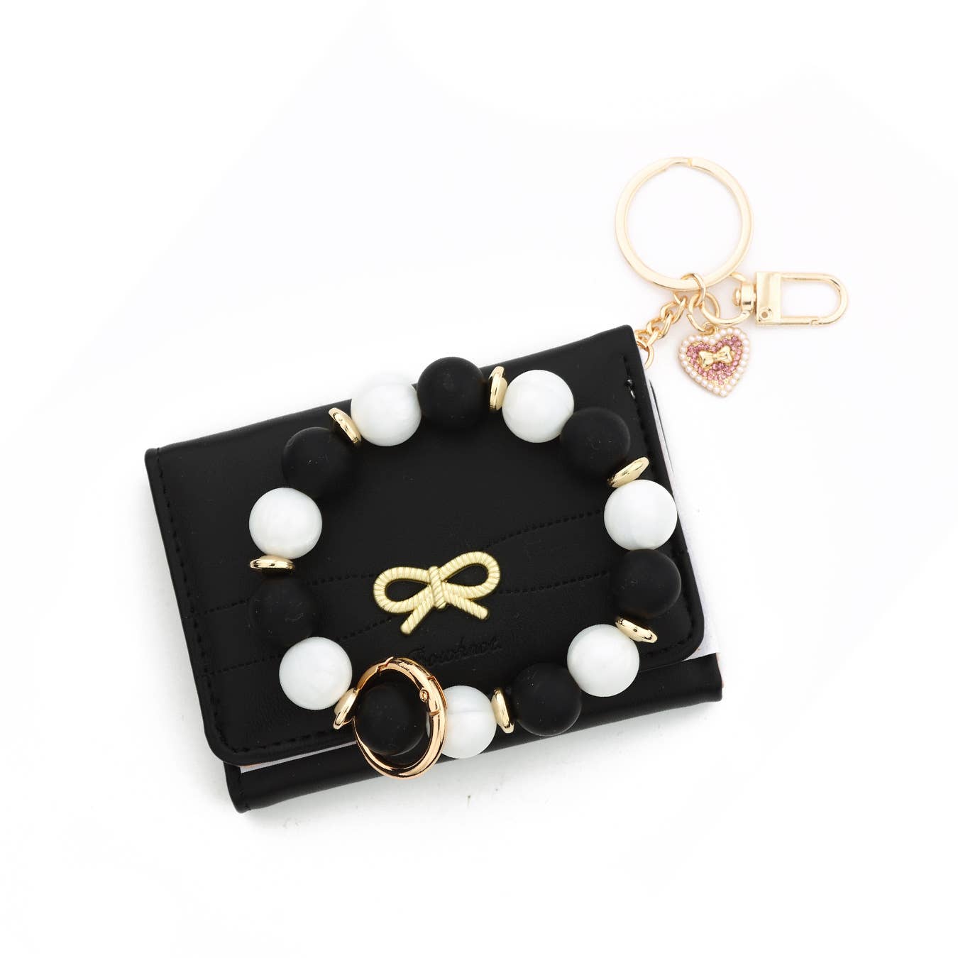 Minimalist Bow Card Holder Bracelet Keychain