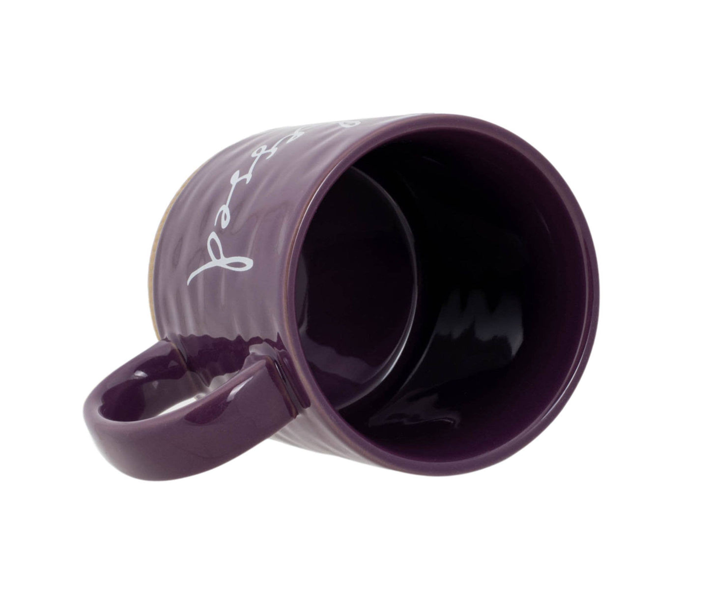 4-Pk Ceramic Mugs Blessed Purple Raw-Bottom PRICE IS PER MUG