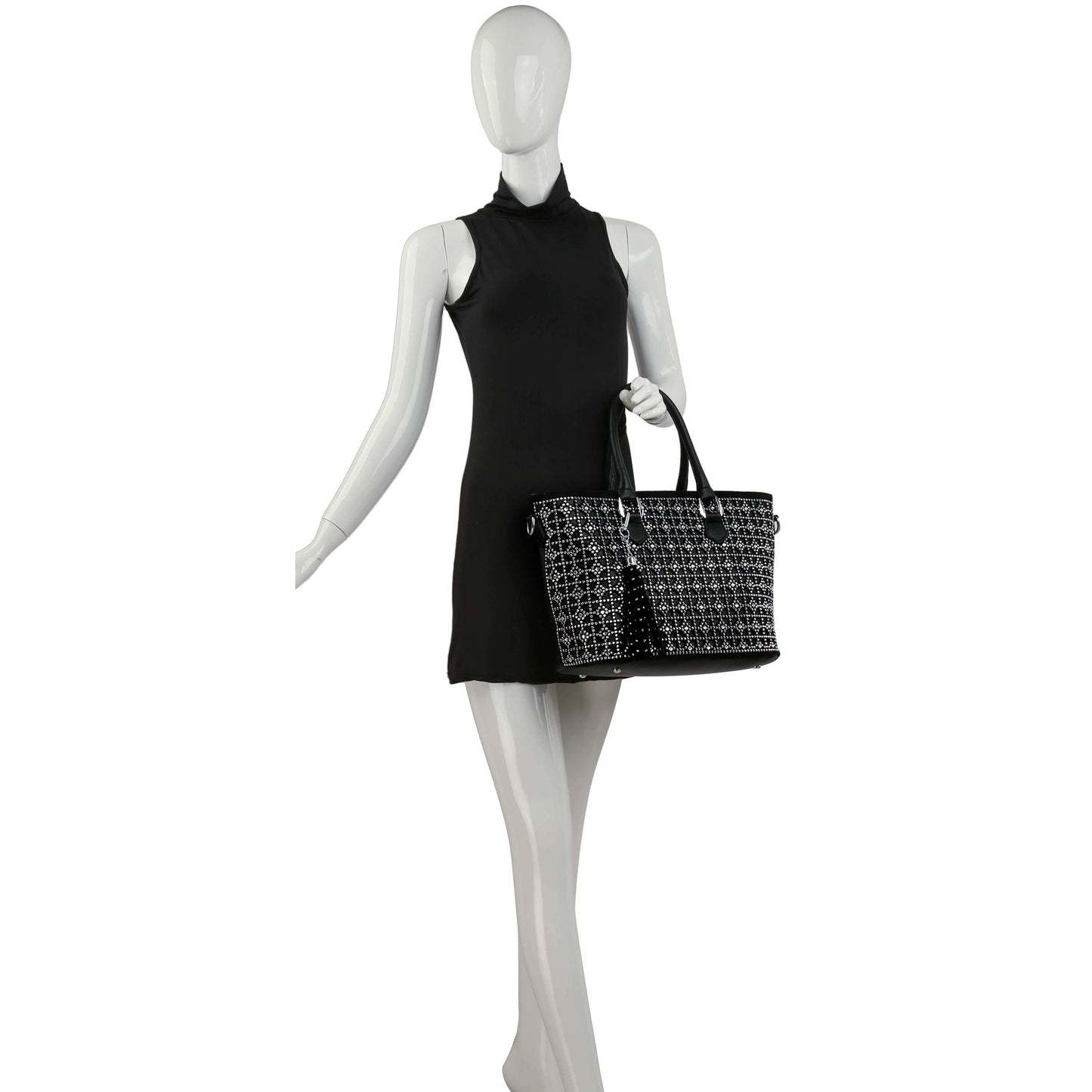 Sparkling Rhinestone Shopper Tote