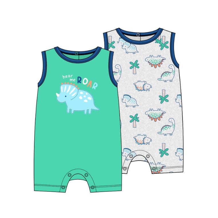 2pcs Set Baby Sleeveless Rompers Tank Top Jumpsuit