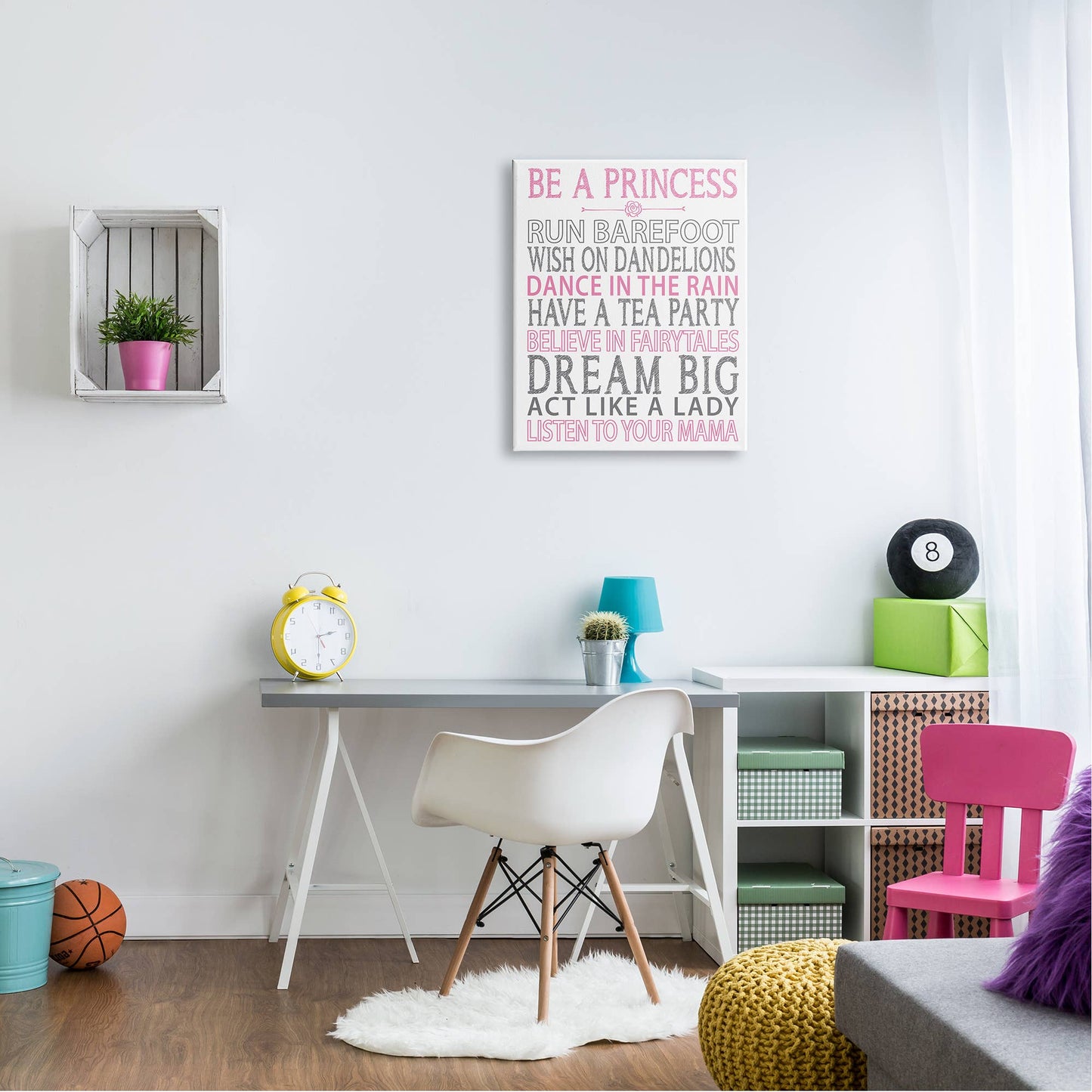 Be a Princess Pink Typog Canvas