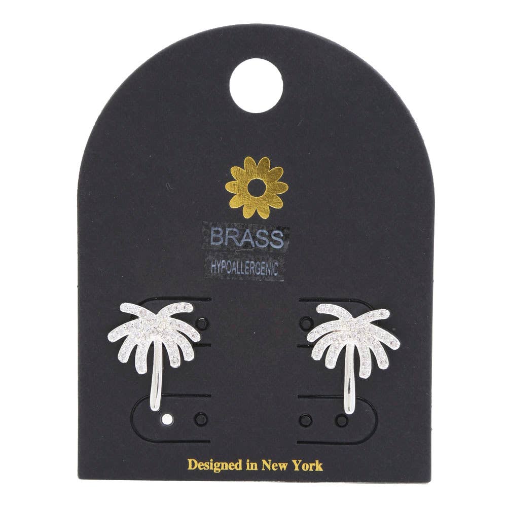 PALM TREE HYPOALLERGENIC EARRING, AE 10704
