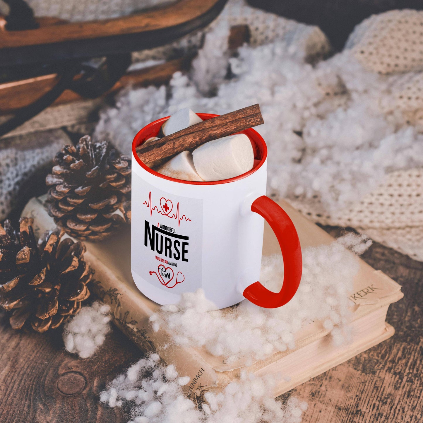 3dRose, Wonderful Nurse with an Amazing Heart Nurses Theme, Mug