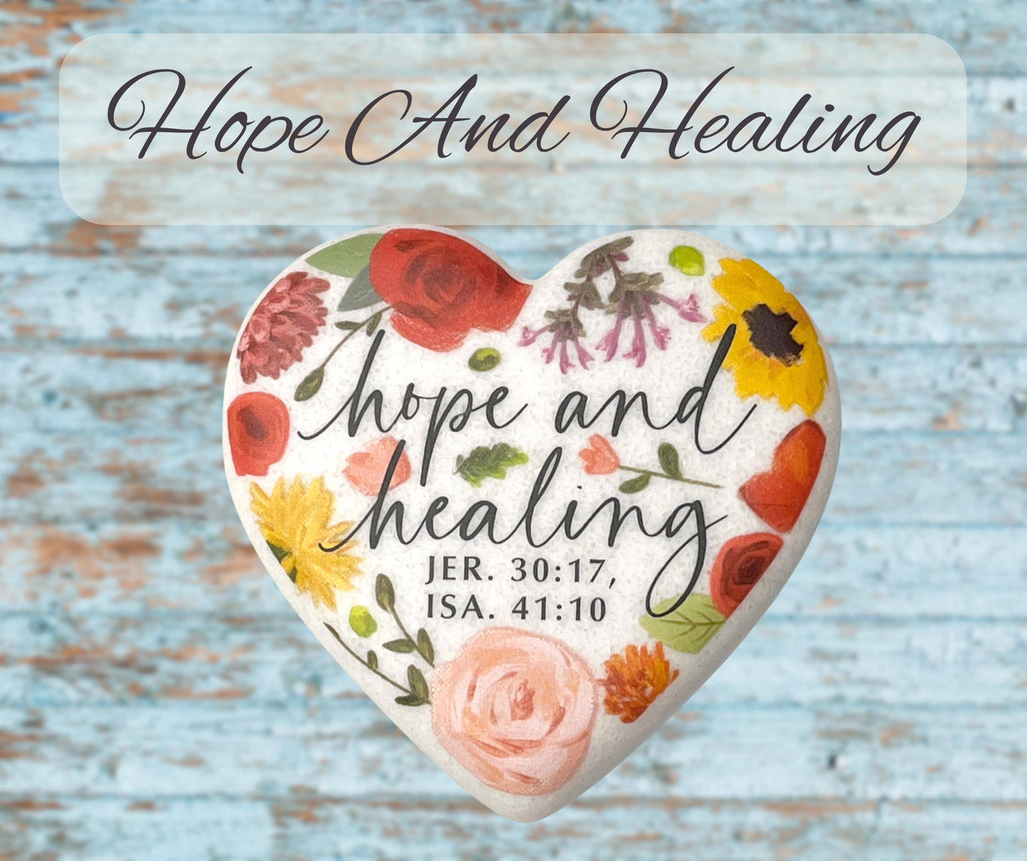 LCP Heart Stone Hope And Healing Red Yellow