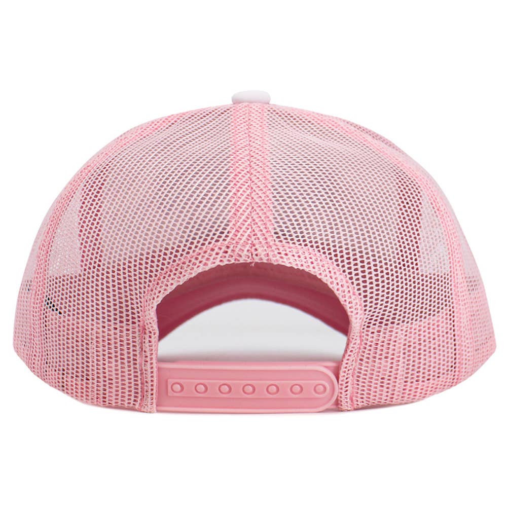 DOG MOM Message Paw Embroidered Mesh Back Trucker Hat