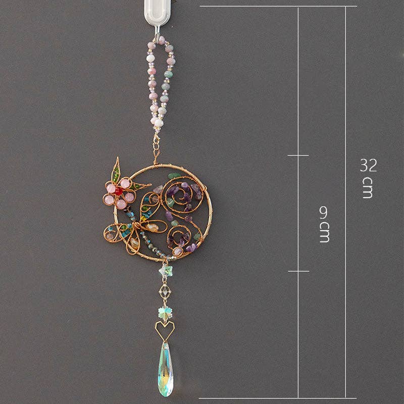 Dragonfly Wrapped Hanging Crystal Prism Sun Catcher MK2ZCAS6W7HLS36