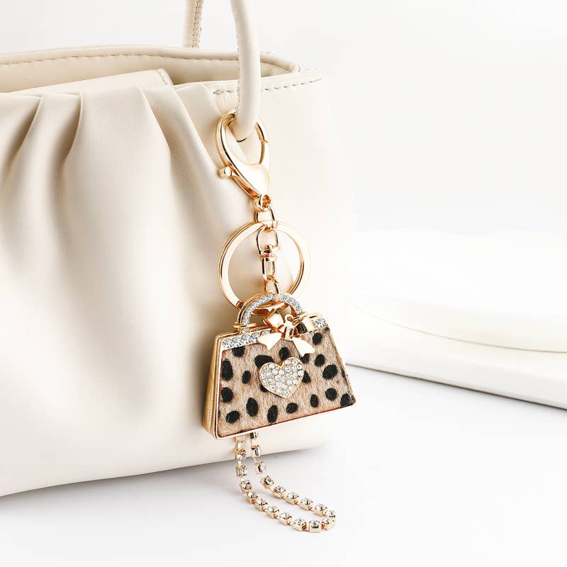 Leopard Print Bag Keychain Pendant