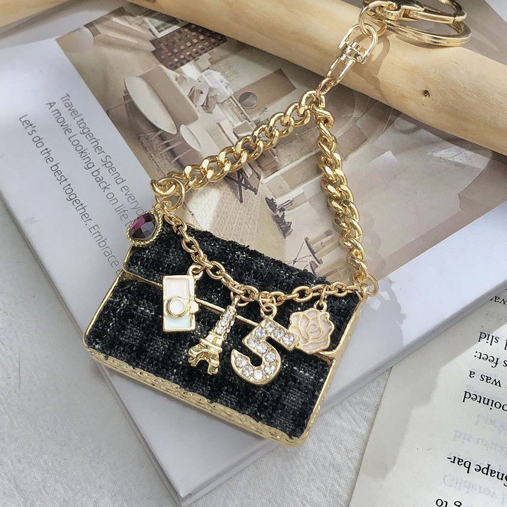 Small Fragrant Wind Metal Bag Keychain