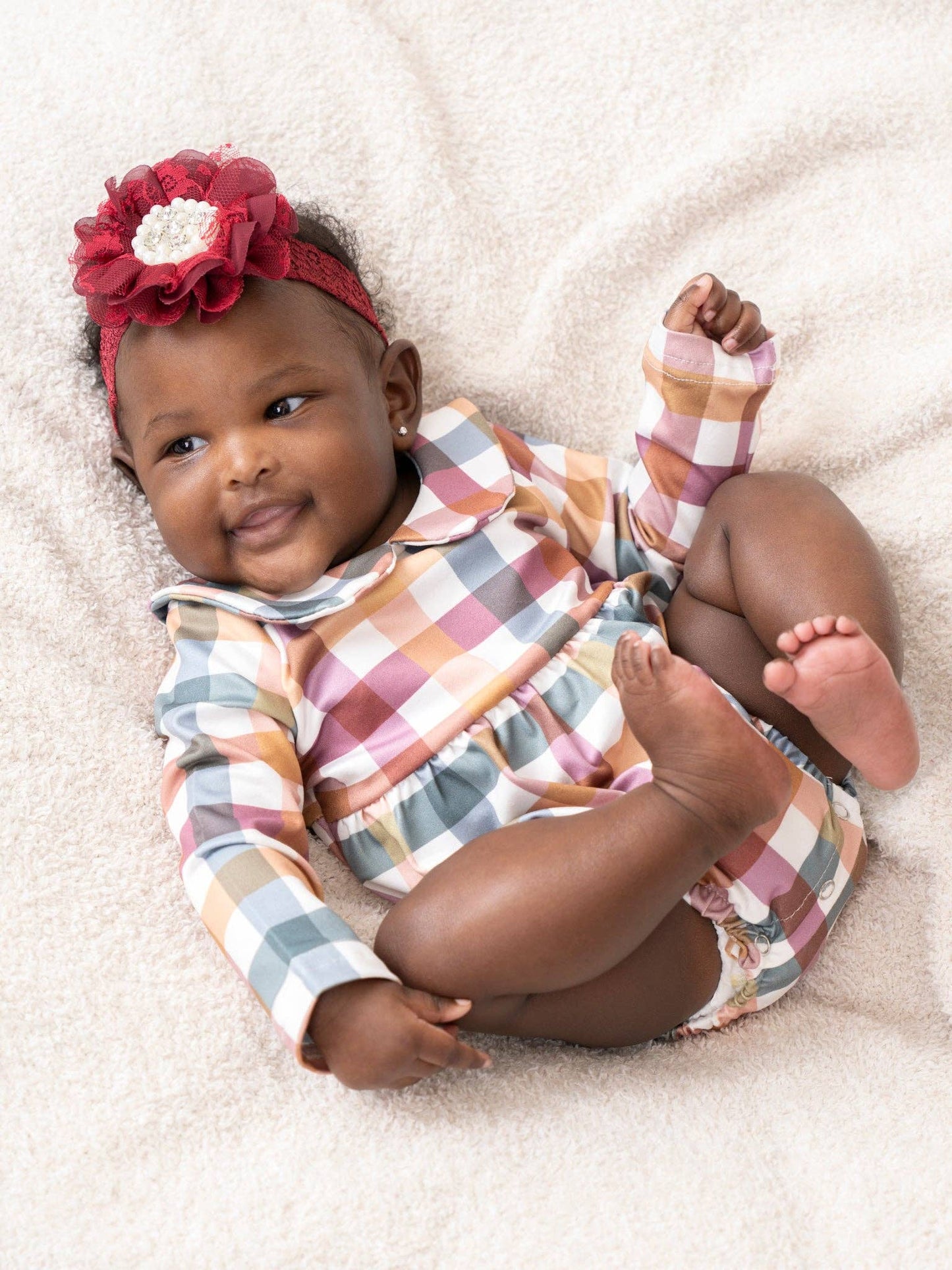 Cranberry Vintage Plaid Bubble