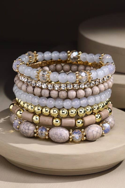 Multi-Beaded Stretch Bracelet