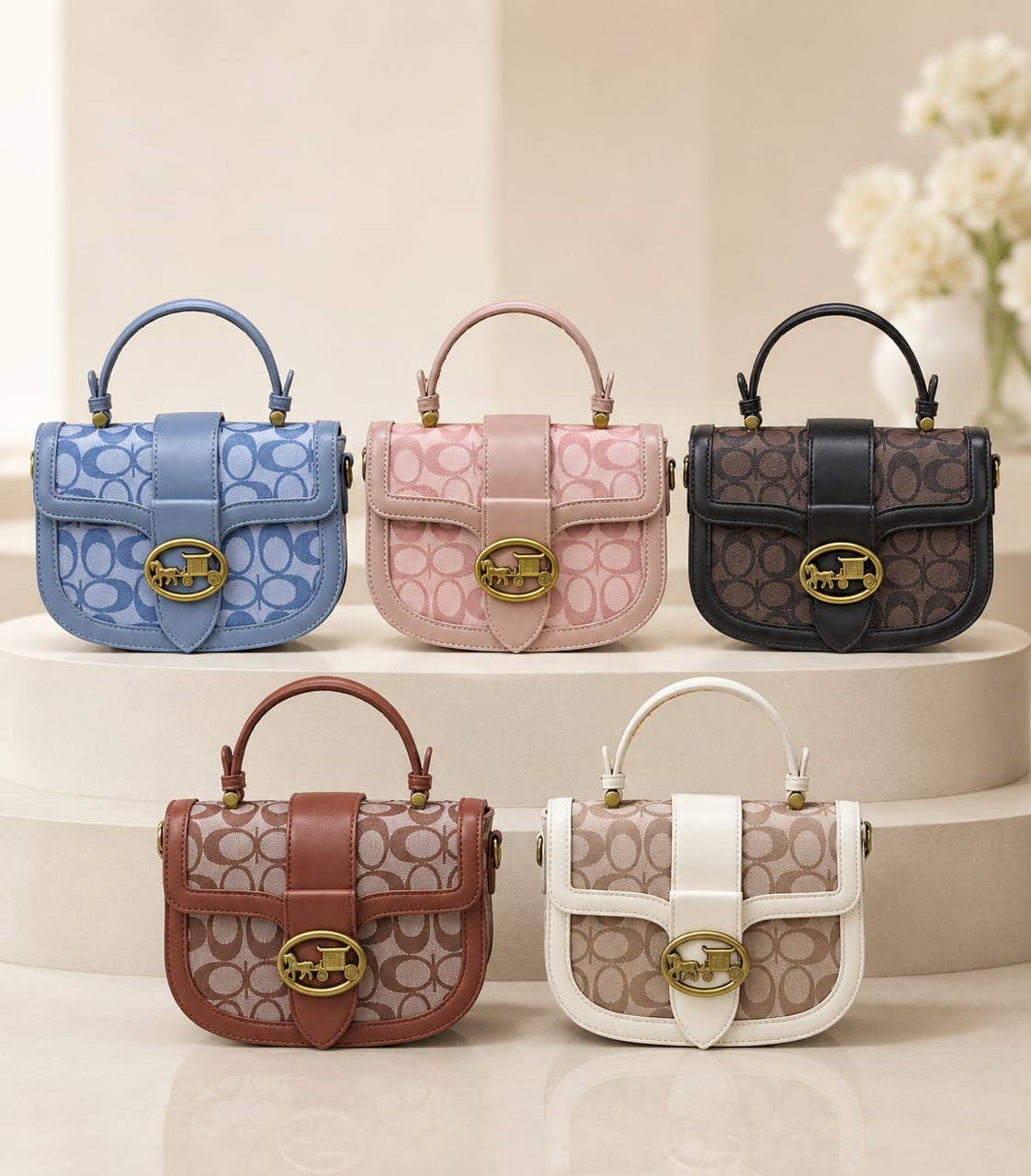 Signature Print Mini Satchel Crossbody Bag with Matching Wal